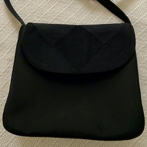 Black Faille Purse. Evening Handbag. Dressy Black Shoulder Bag  Studio Imports.